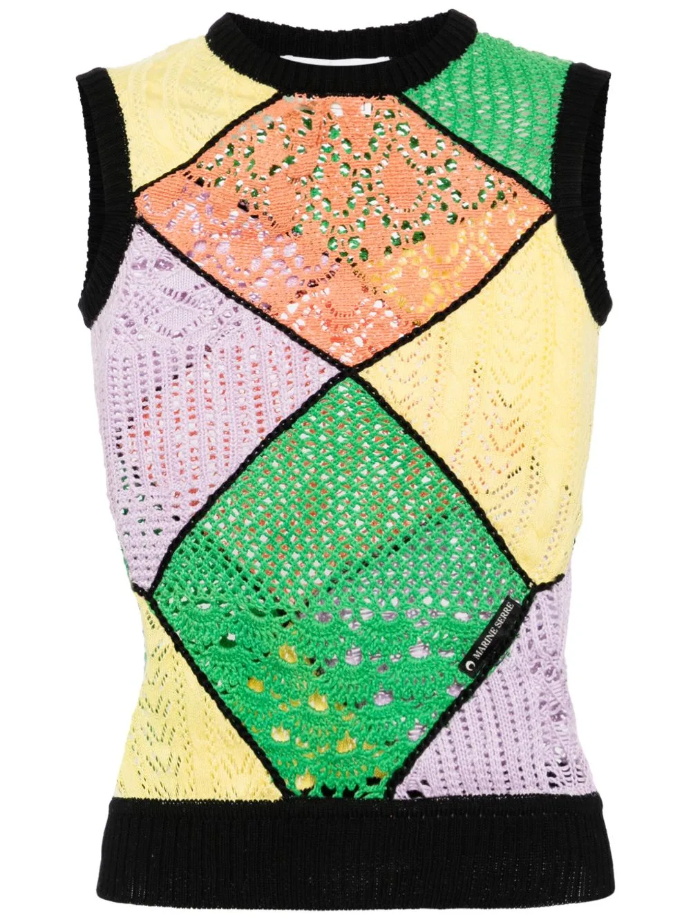 Panelled Crochet-Knit Tank Top by Marine Serre