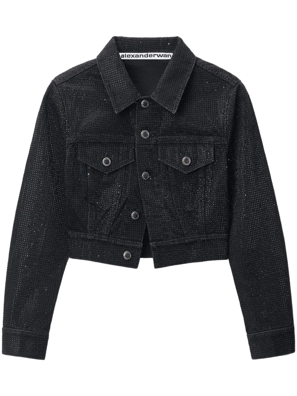 Crystal-Embellished Denim Jacket by Alexander Wang