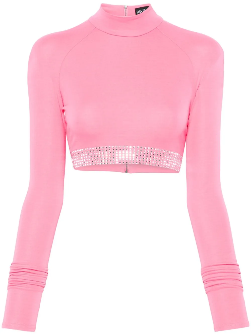 Rhinestone-Embellished Crop Top by David Koma