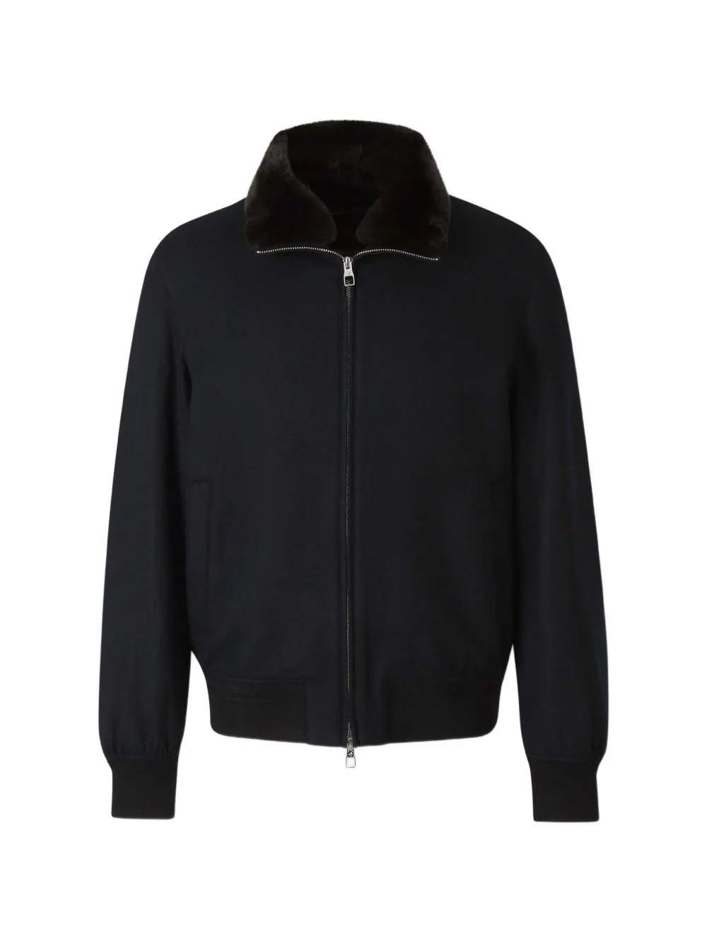 Faux-Fur Collar Bomber Jacket by Montecore