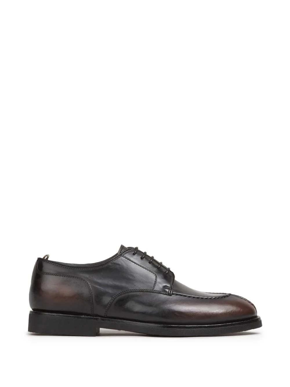 Bariton Flexi Apron-Toe Burnished Leather Shoes by Officine Creative