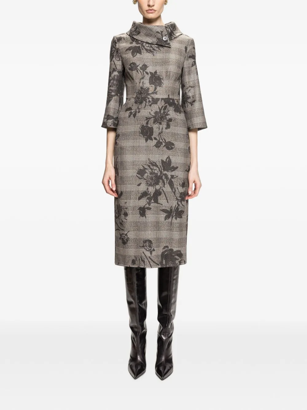 Floral-Print Midi Dress by NISSA