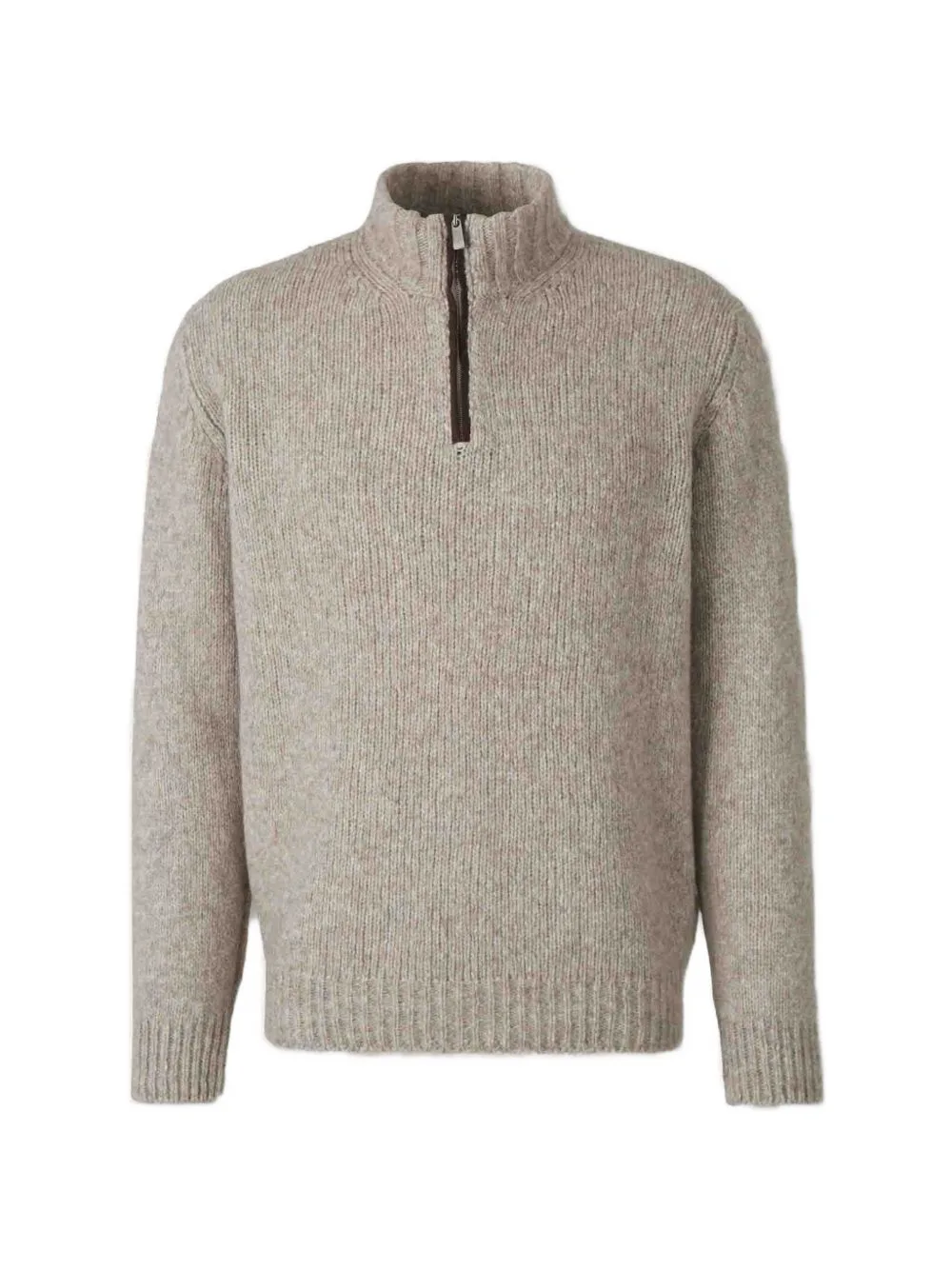 Quarter-Zip Ribbed-Knit Sweater by Fedeli