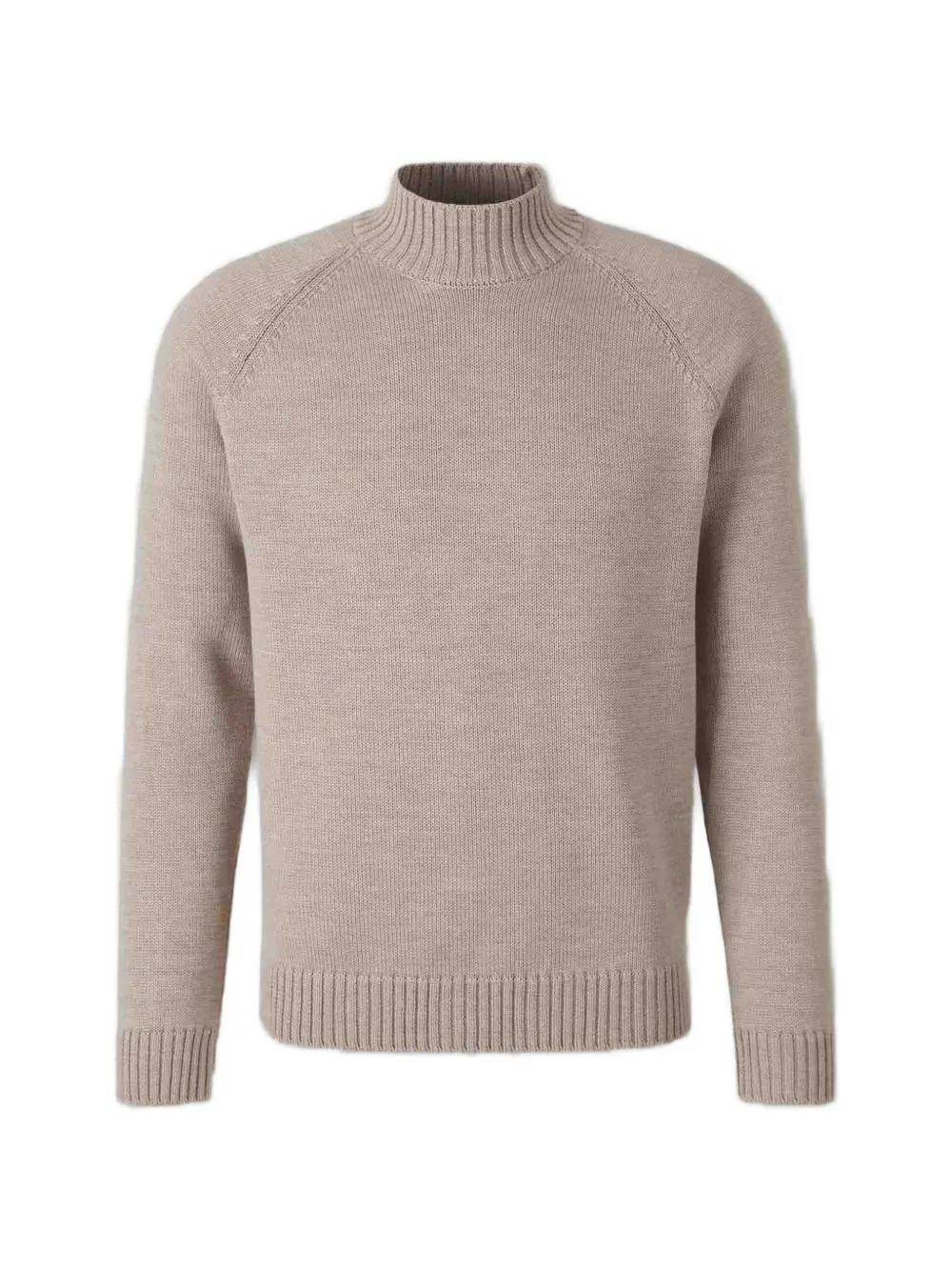 Raglan-Sleeve High-Neck Sweater