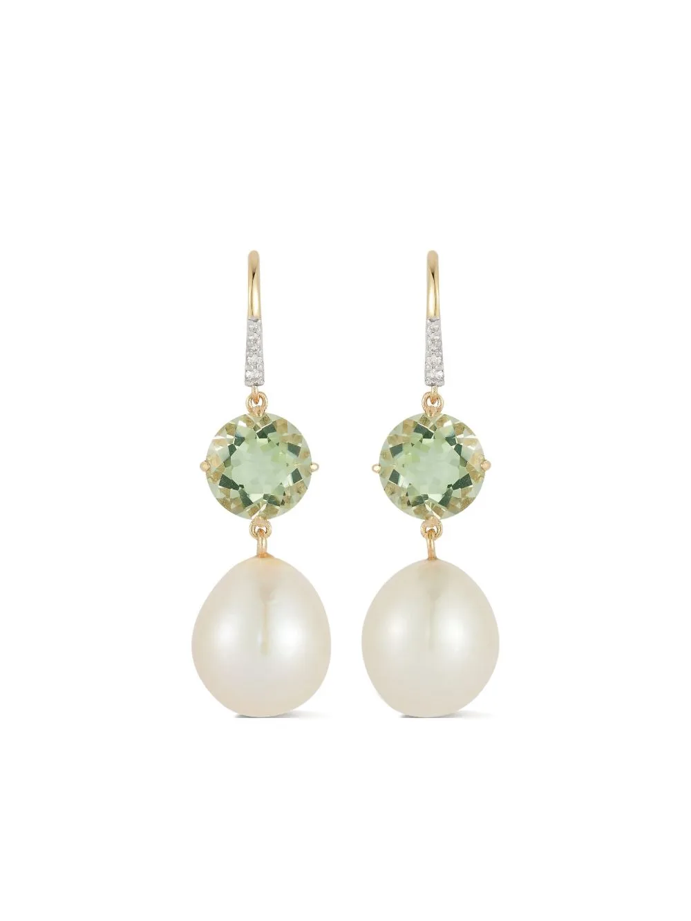 14K Yellow Gold Multi-Stone Drop Earrings by Mateo