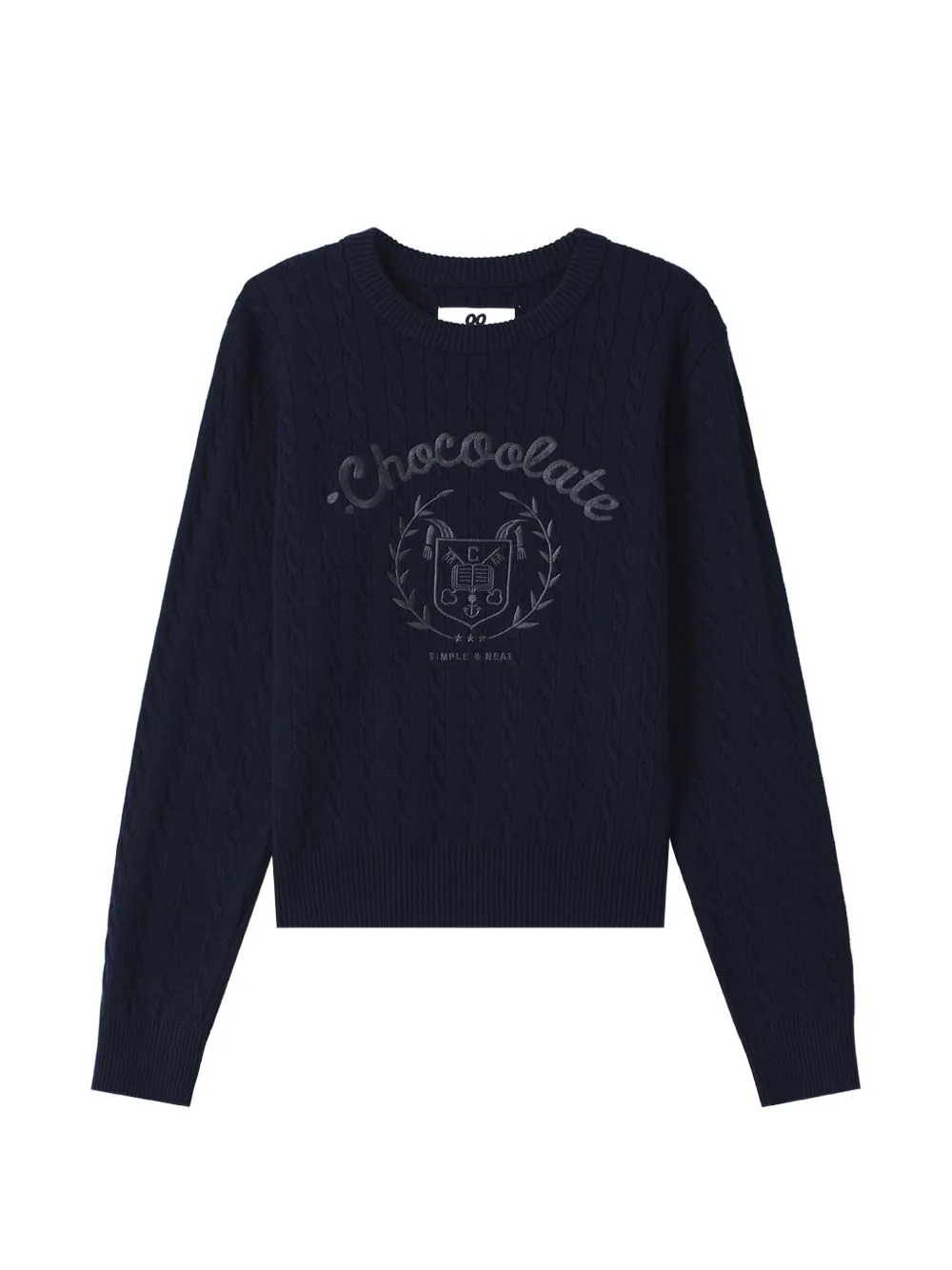Cable-Knit Logo-Embroidered Sweater by CHOCOOLATE