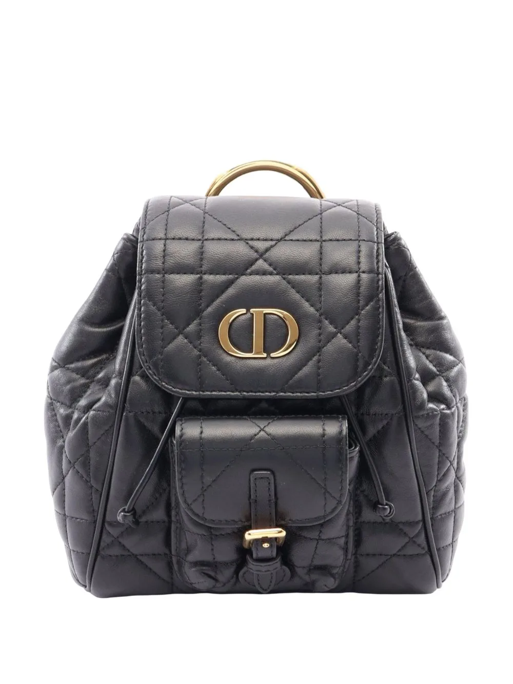 2000-2026 Small Lambskin Macrocannage Caro Backpack by Christian Dior Pre-Owned