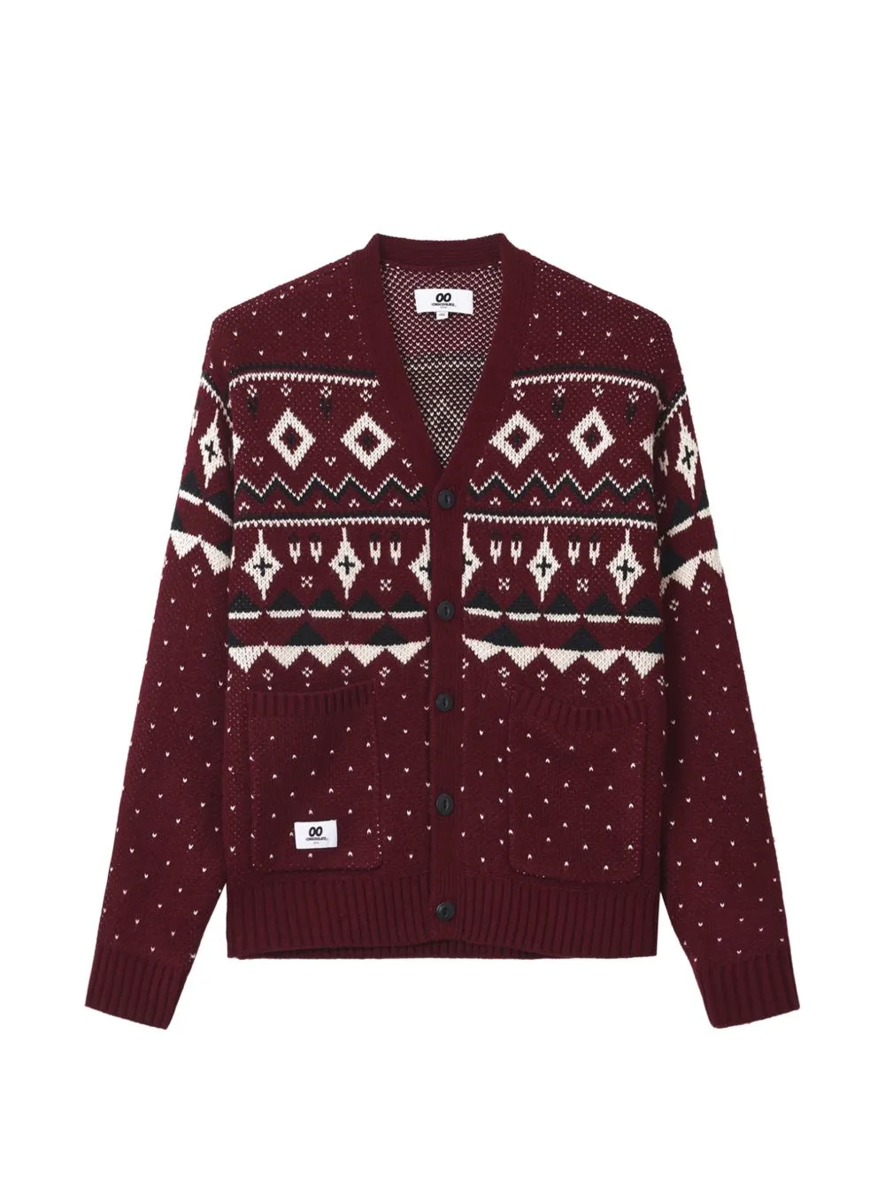 Fair Isle-Knit Cardigan by CHOCOOLATE