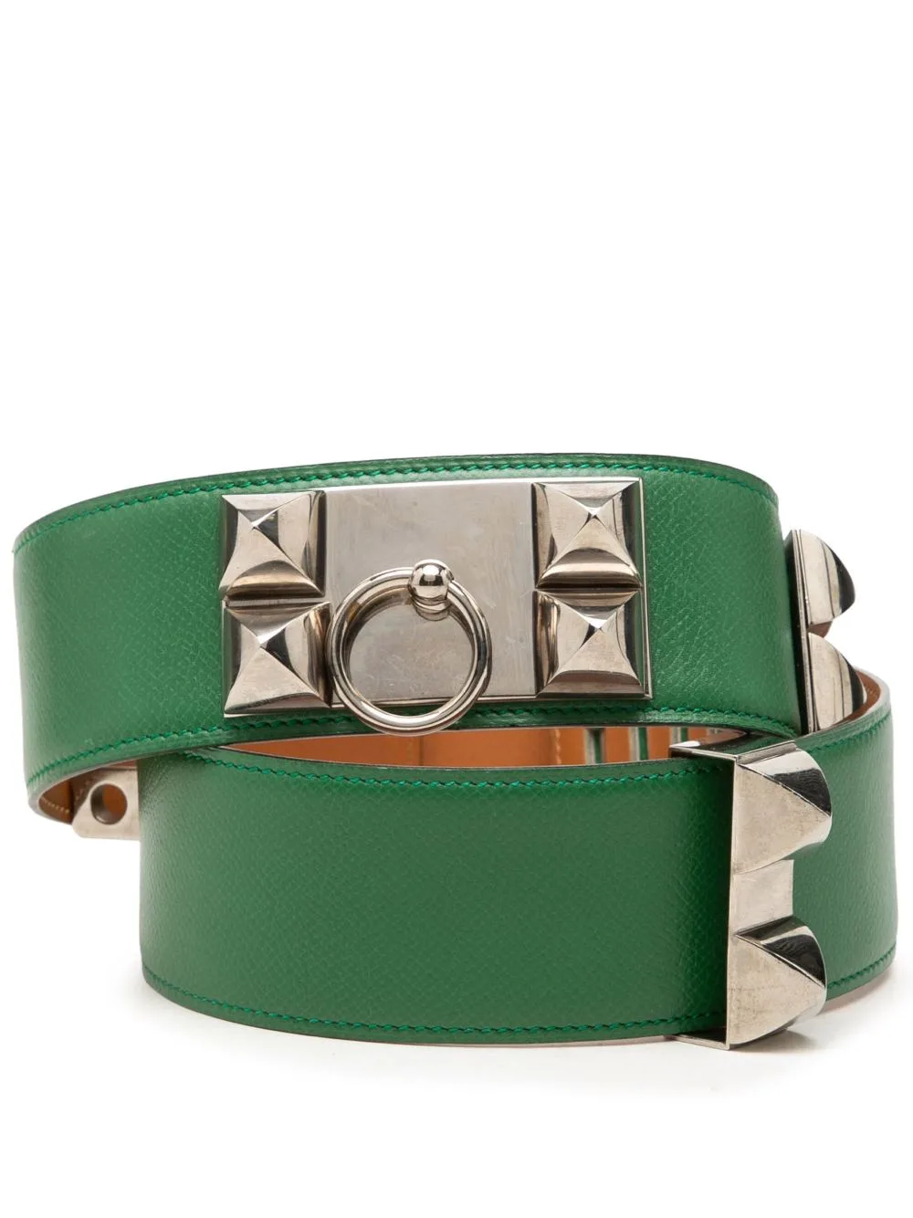 1988 Courchevel and Palladium Plated Collier De Chien Belt by Hermès Pre-Owned