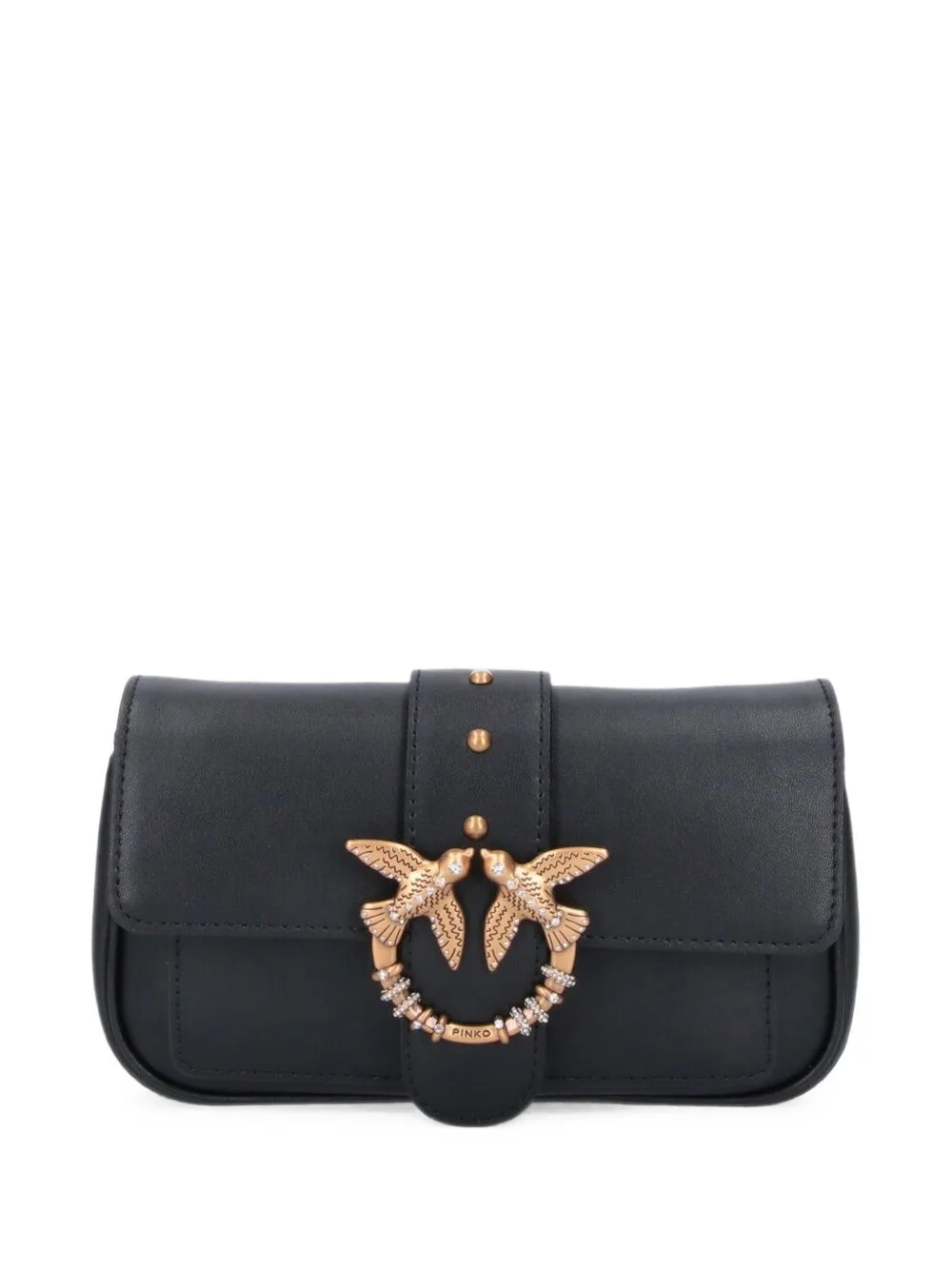 Love Bag Pocket Small Leather Shoulder Bag with Jewel Buckle