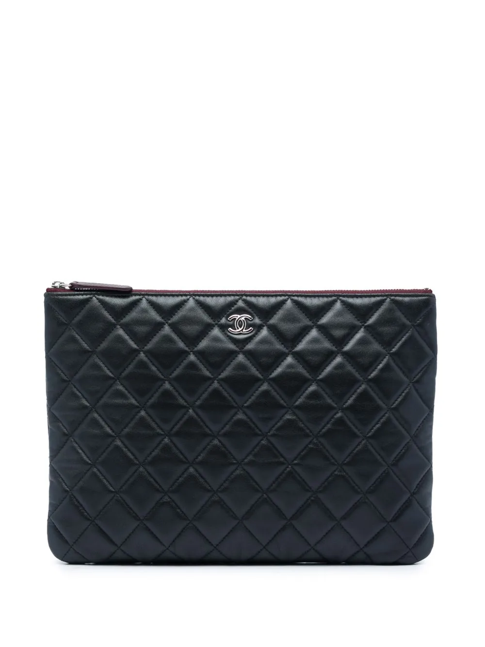 2019 Medium Quilted Lambskin O Case Clutch Bag by CHANEL Pre-Owned