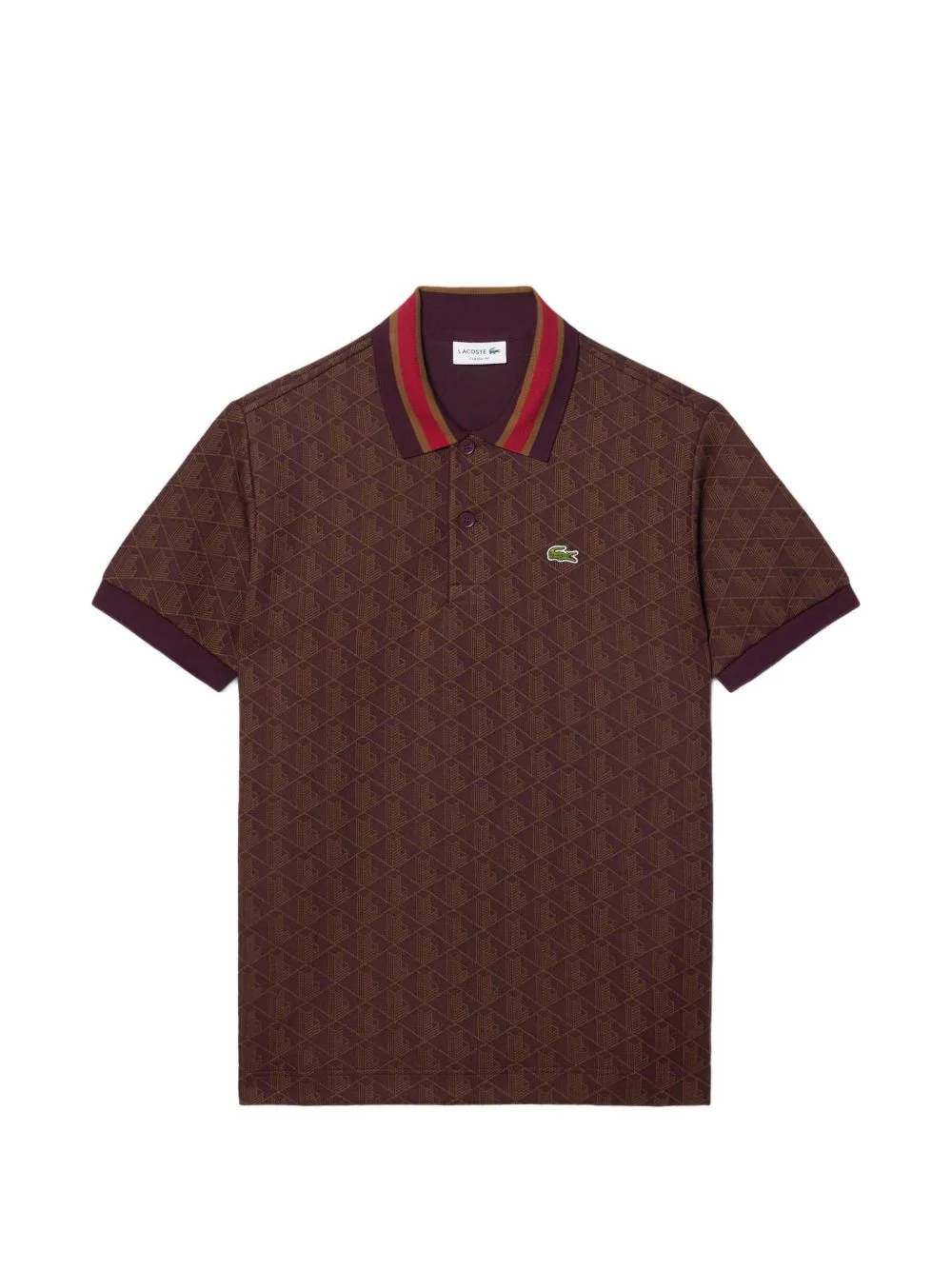 Monogram-Jacquard Polo Shirt by Lacoste