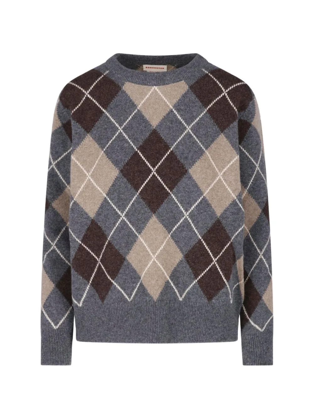 Ava Argyle Wool Sweater by &Daughter