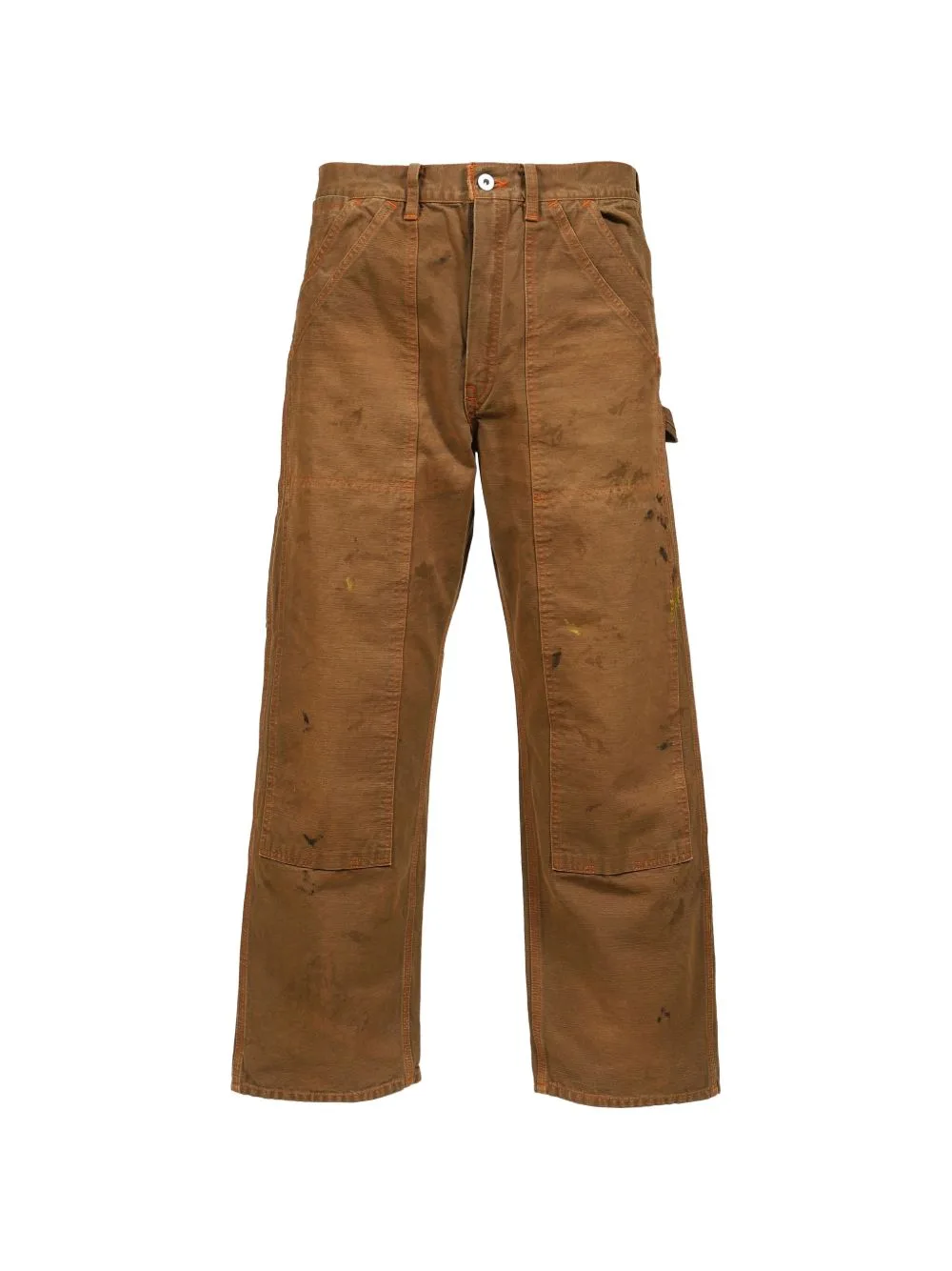 Double-Knee Aged-Effect Trousers by BOW WOW