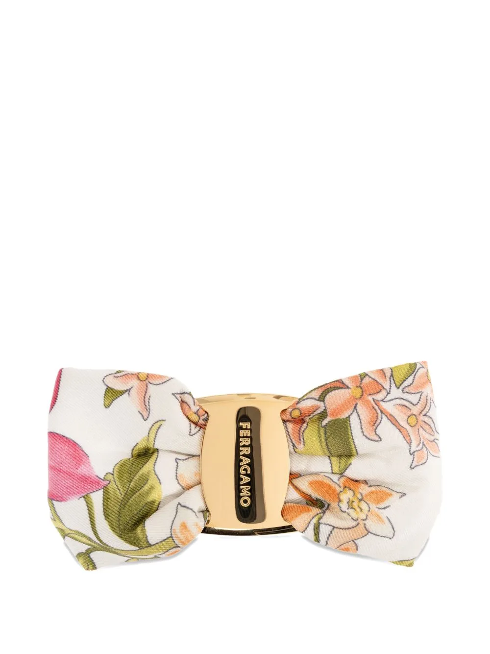 Floral-Print Vara Bow Hair Clip by Ferragamo