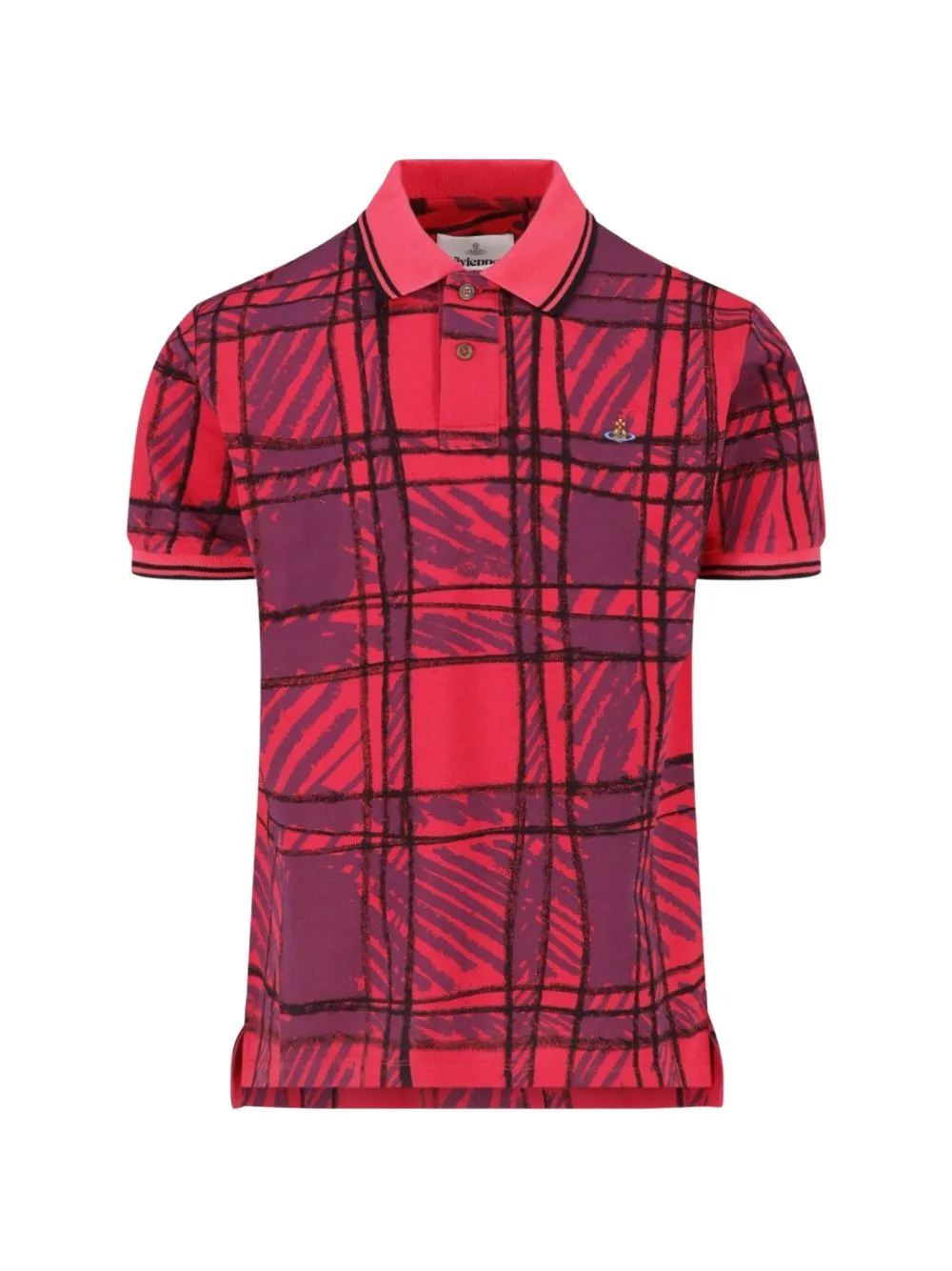 Classic Tartan-Print Polo Shirt