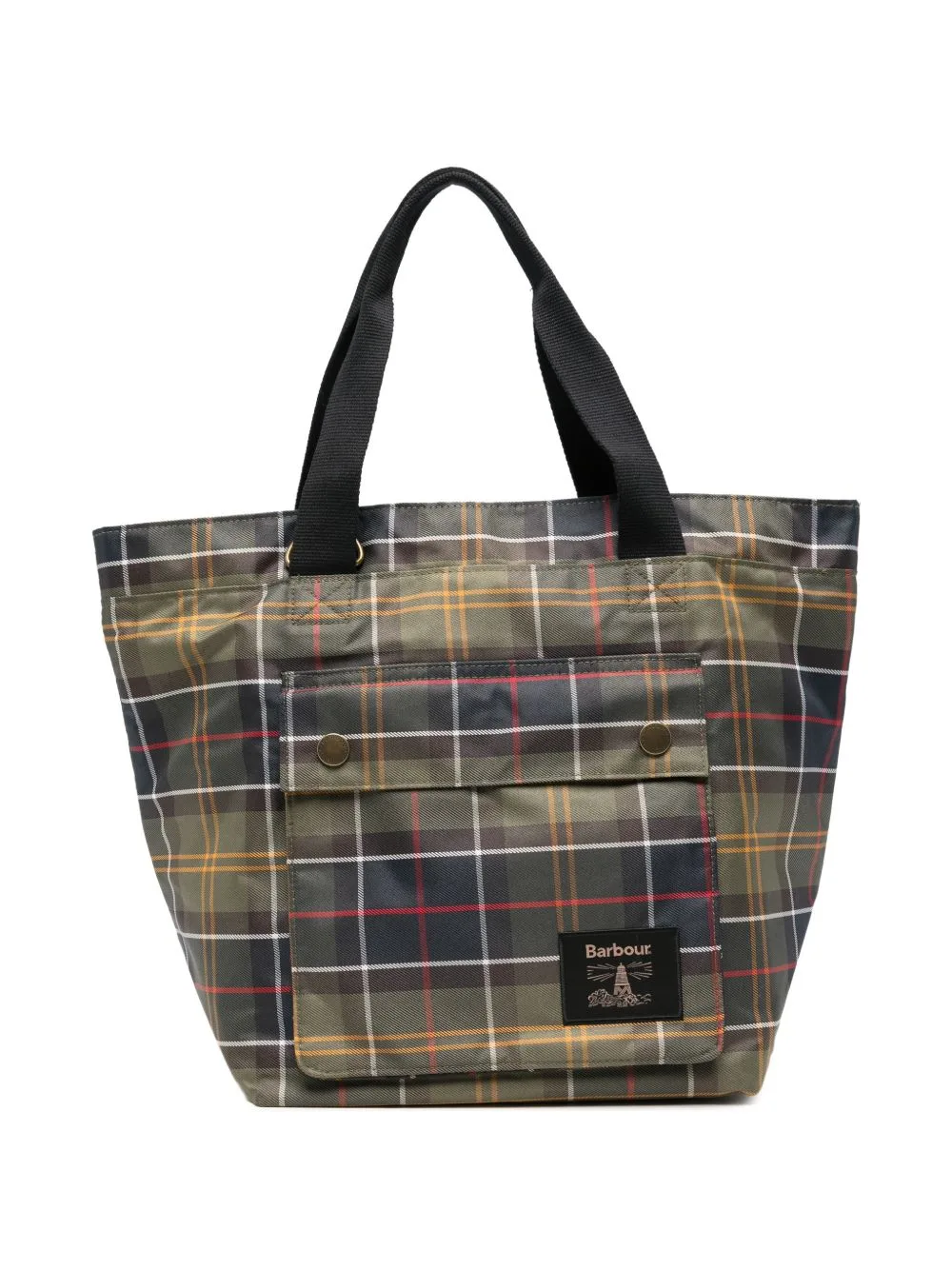 Torridon Carry All Tartan-Check Front-Pocket Tote Bag by Barbour