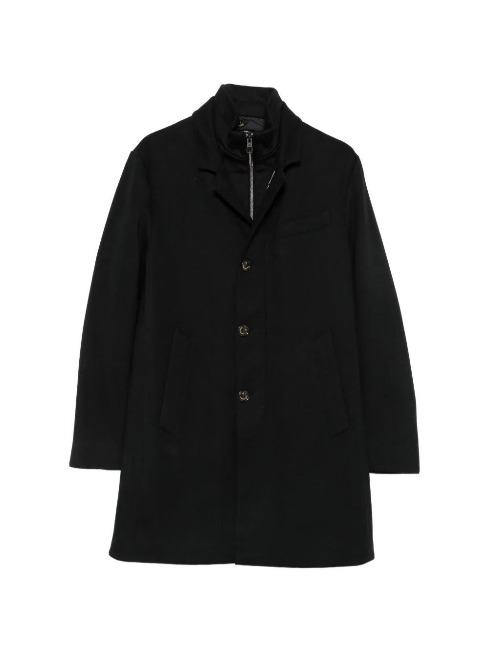 Layered Button-Up Coat by Montecore