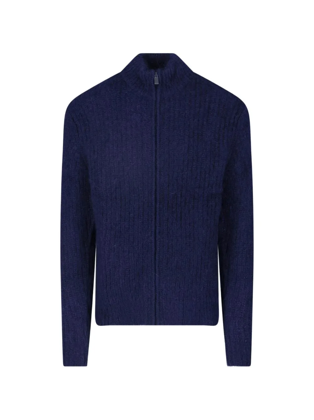 Zip-Up Ribbed-Knit Cardigan by ASPESI