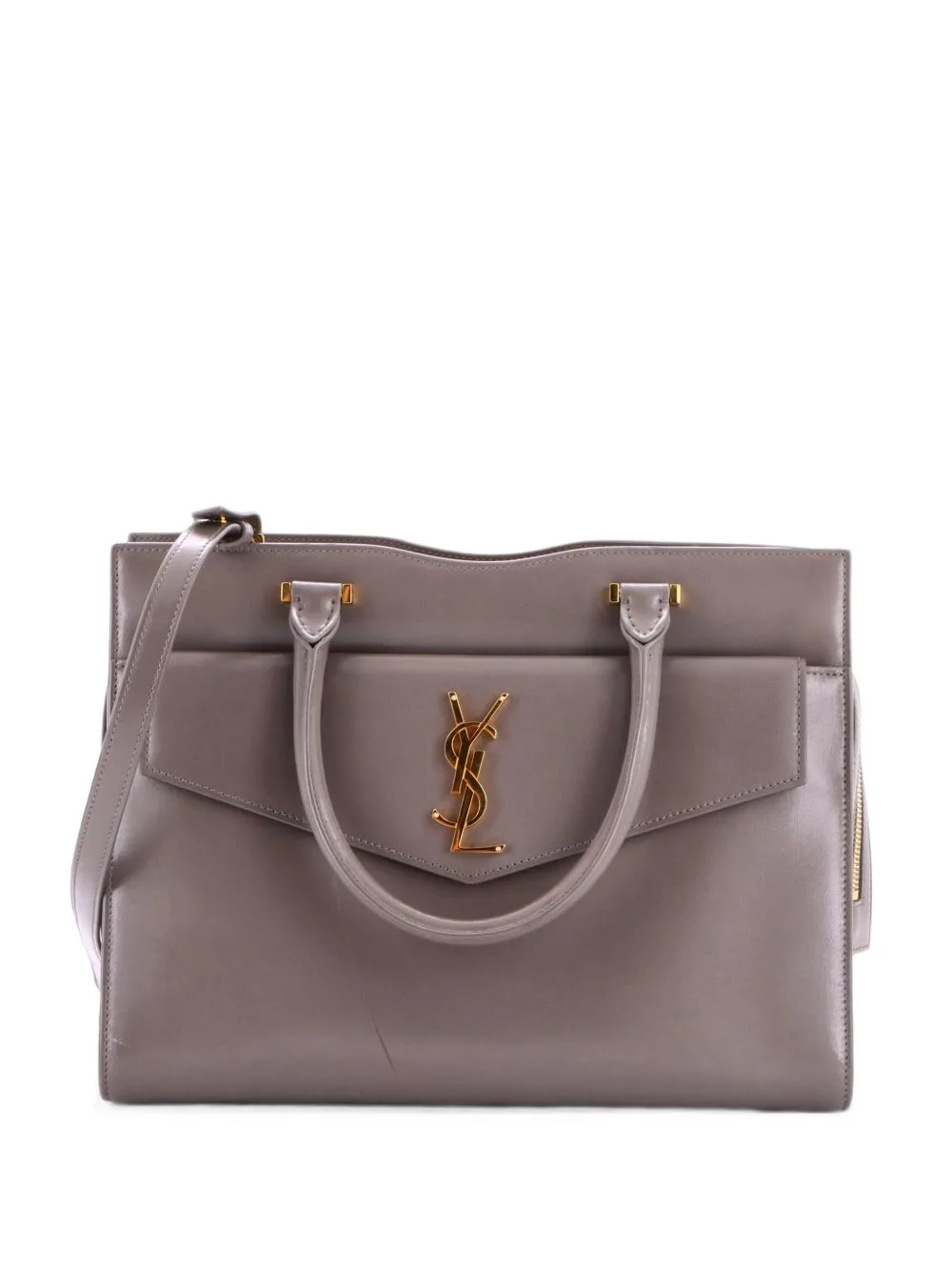 Uptown Leather Medium Tote Bag by Saint Laurent Pre-Owned
