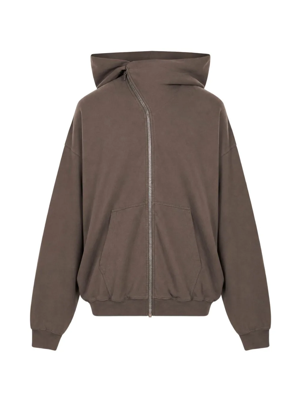 Asymmetric-Zip Hoodie by Rick Owens DRKSHDW