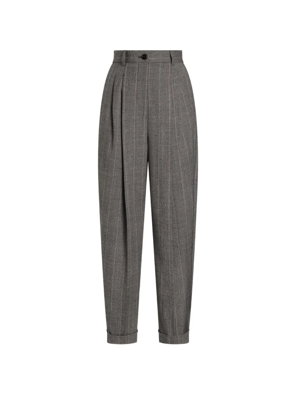 Pinstripe Wool Trousers