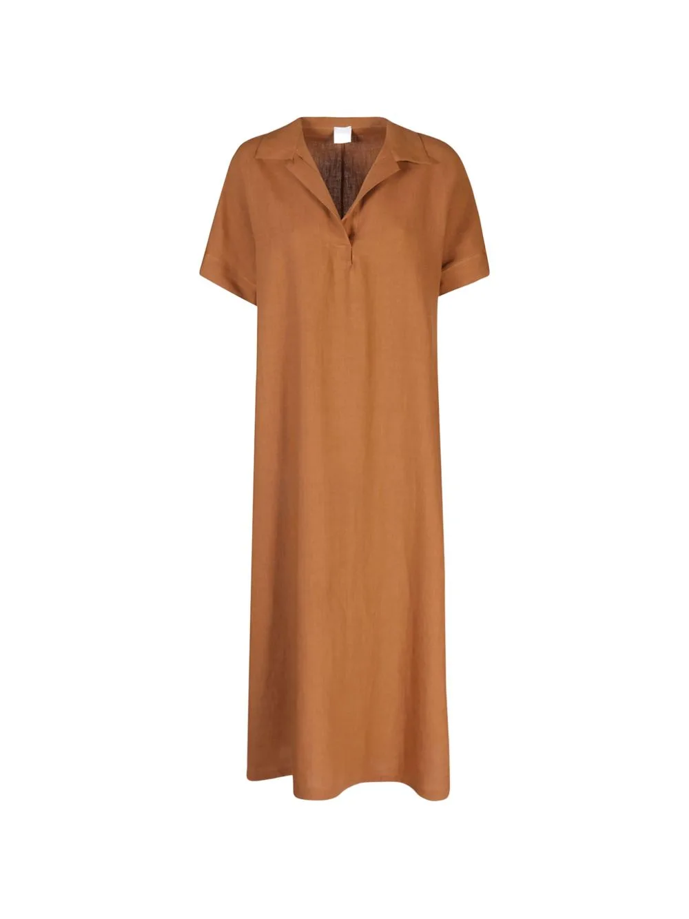Short-Sleeve Linen Maxi Dress by Eleventy