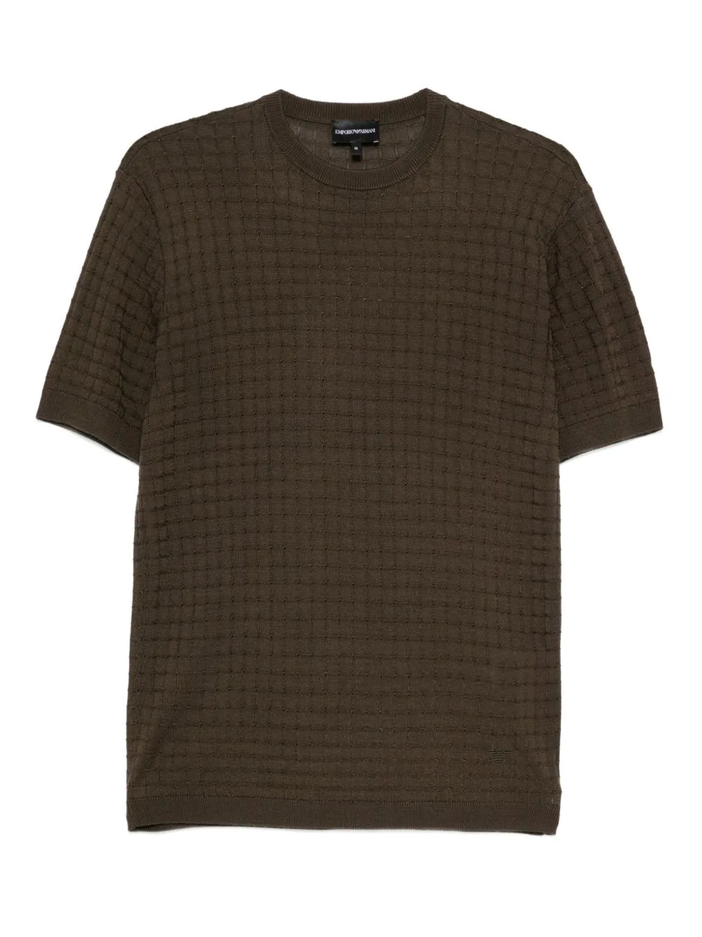 Textured Round-Neck Sweater by Emporio Armani