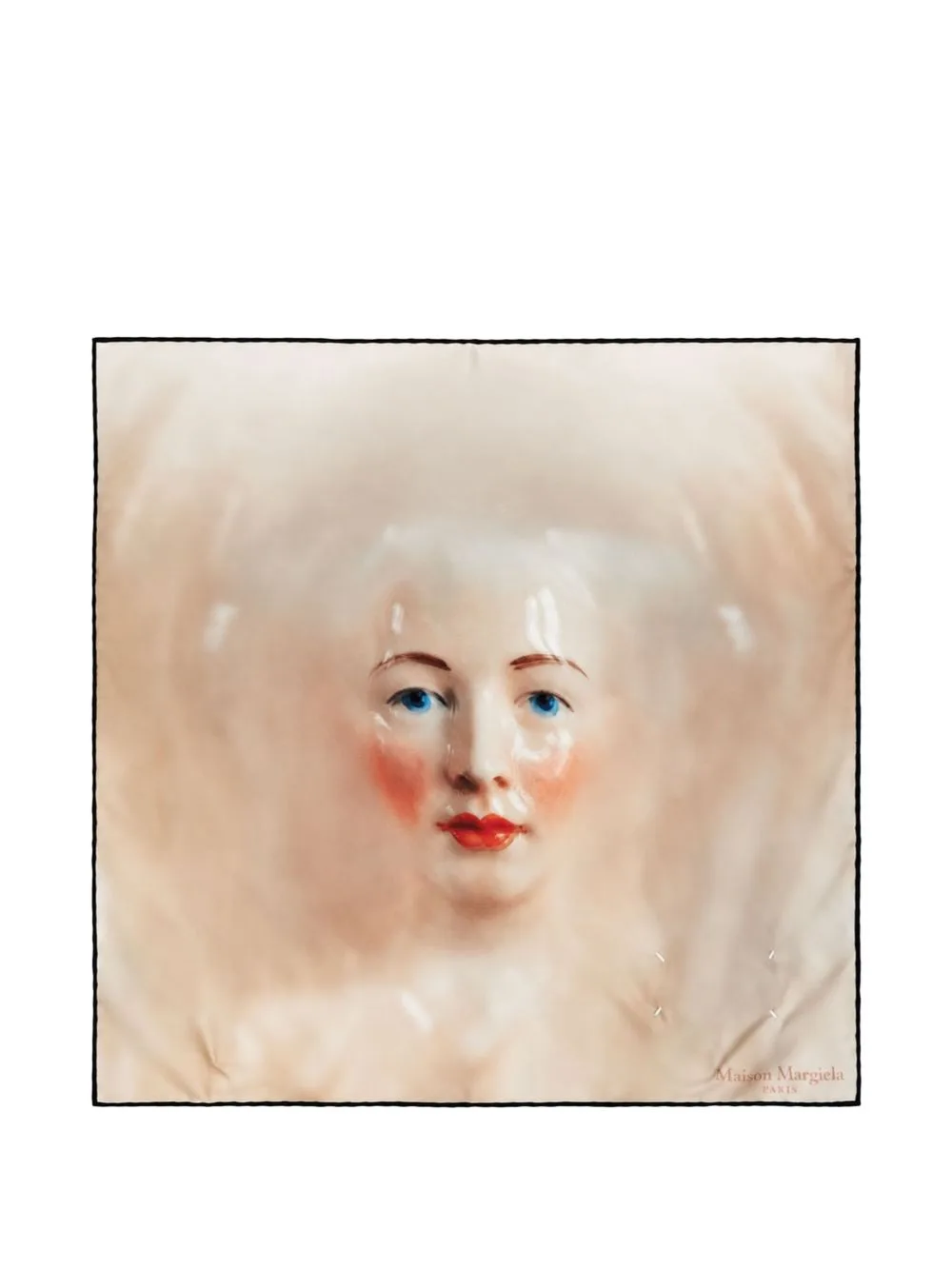 Porcelain Doll-Print Scarf by Maison Margiela