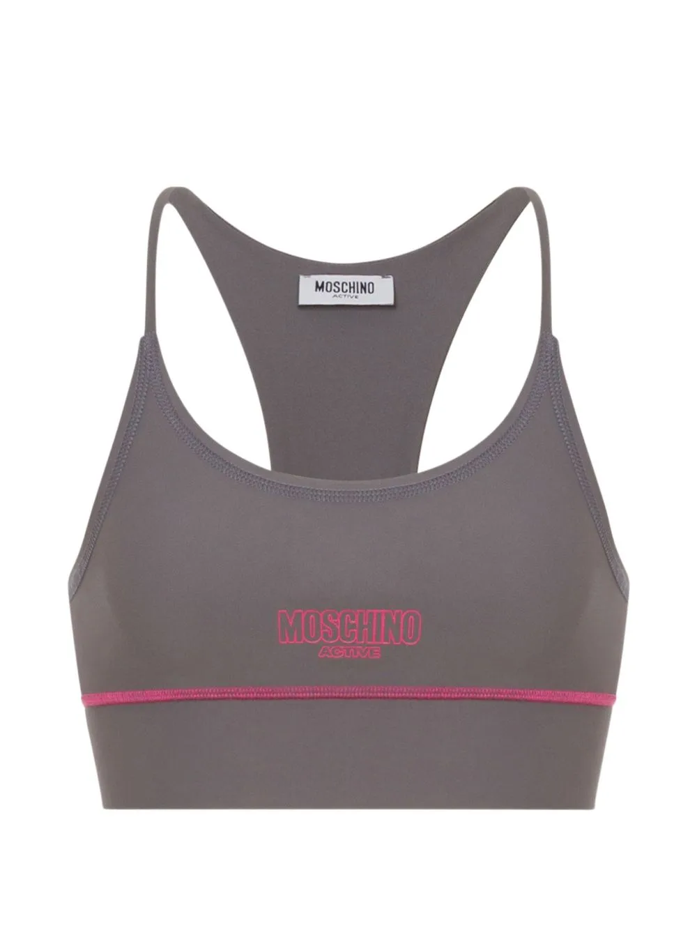 Logo-Print Bra by Moschino