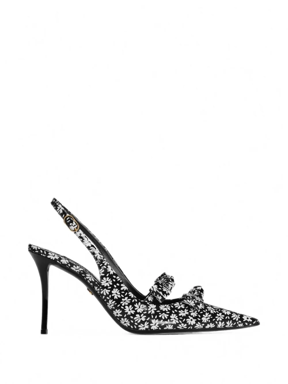 Floral-Print Calfskin Slingback Heeled Pumps by Dolce & Gabbana