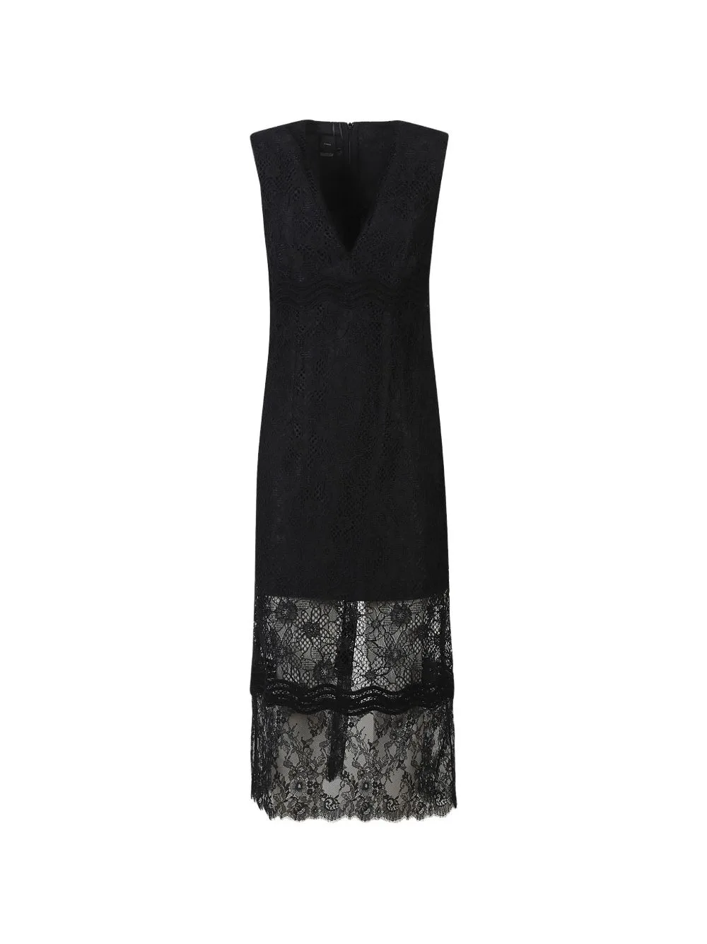 V-Neck Lace Midi Dress by PINKO