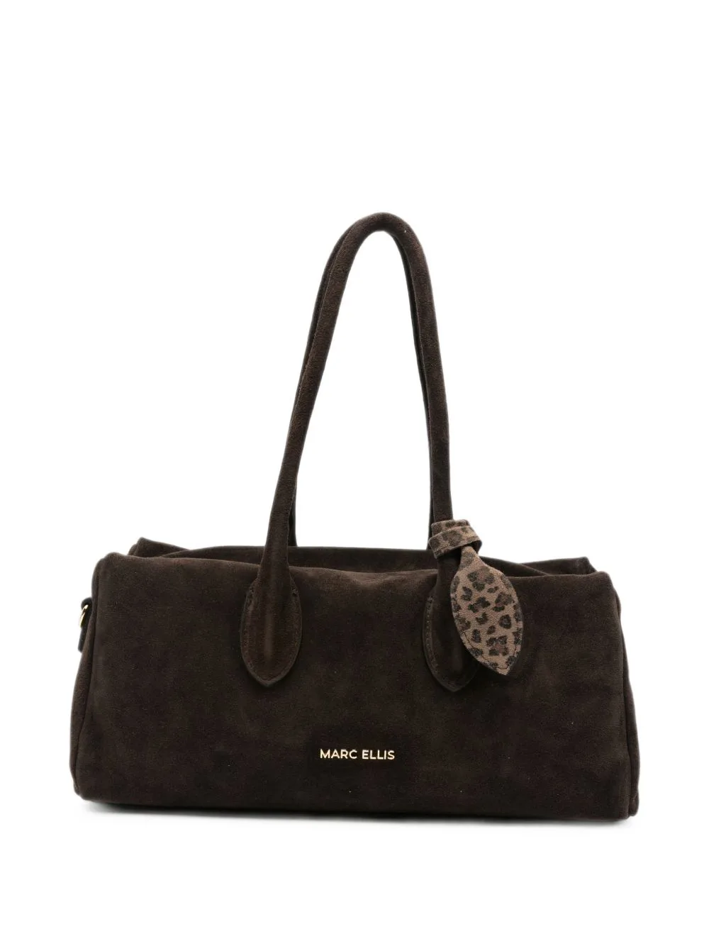 Bilbao Suede Leopard-Print Charm Shoulder Bag by Marc Ellis