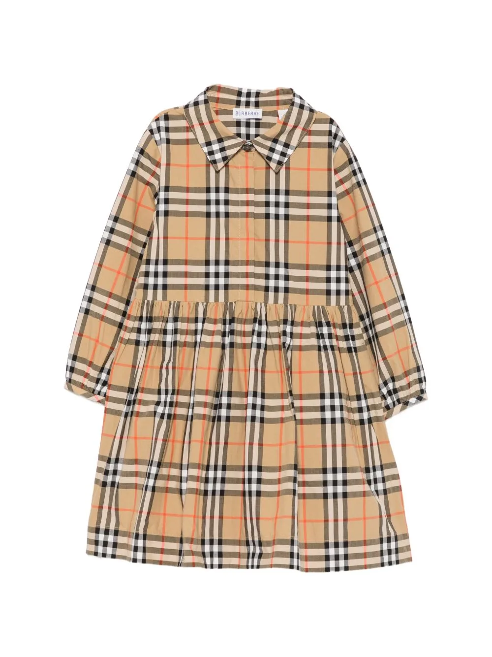 Check Cotton Dress by Burberry Kids
