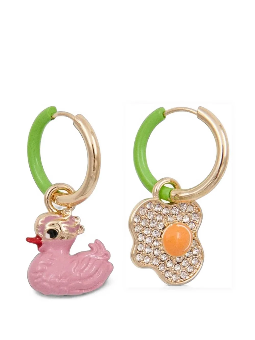 Duck Egg-Pendant Hoop Earrings by Essentiel Antwerp