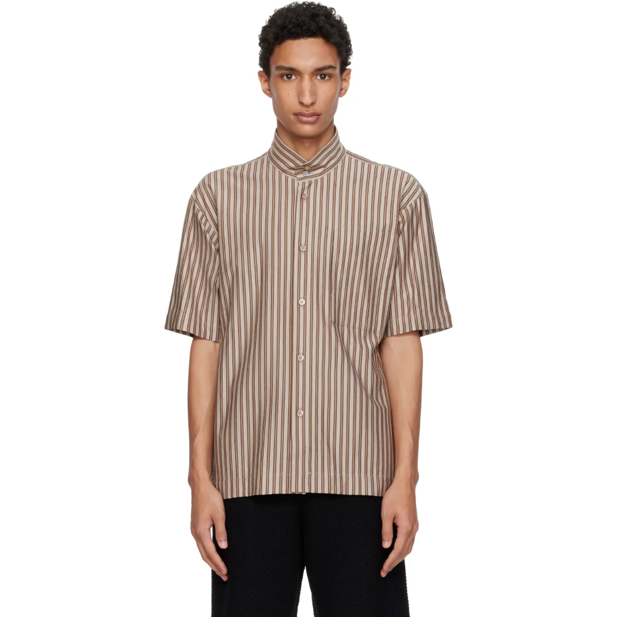 Stripe Jersey Shirt by HOMME PLISSÉ ISSEY MIYAKE
