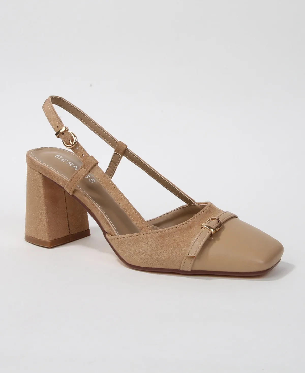 Geena Toe Cap Slingback with Buckle Accent by Berness