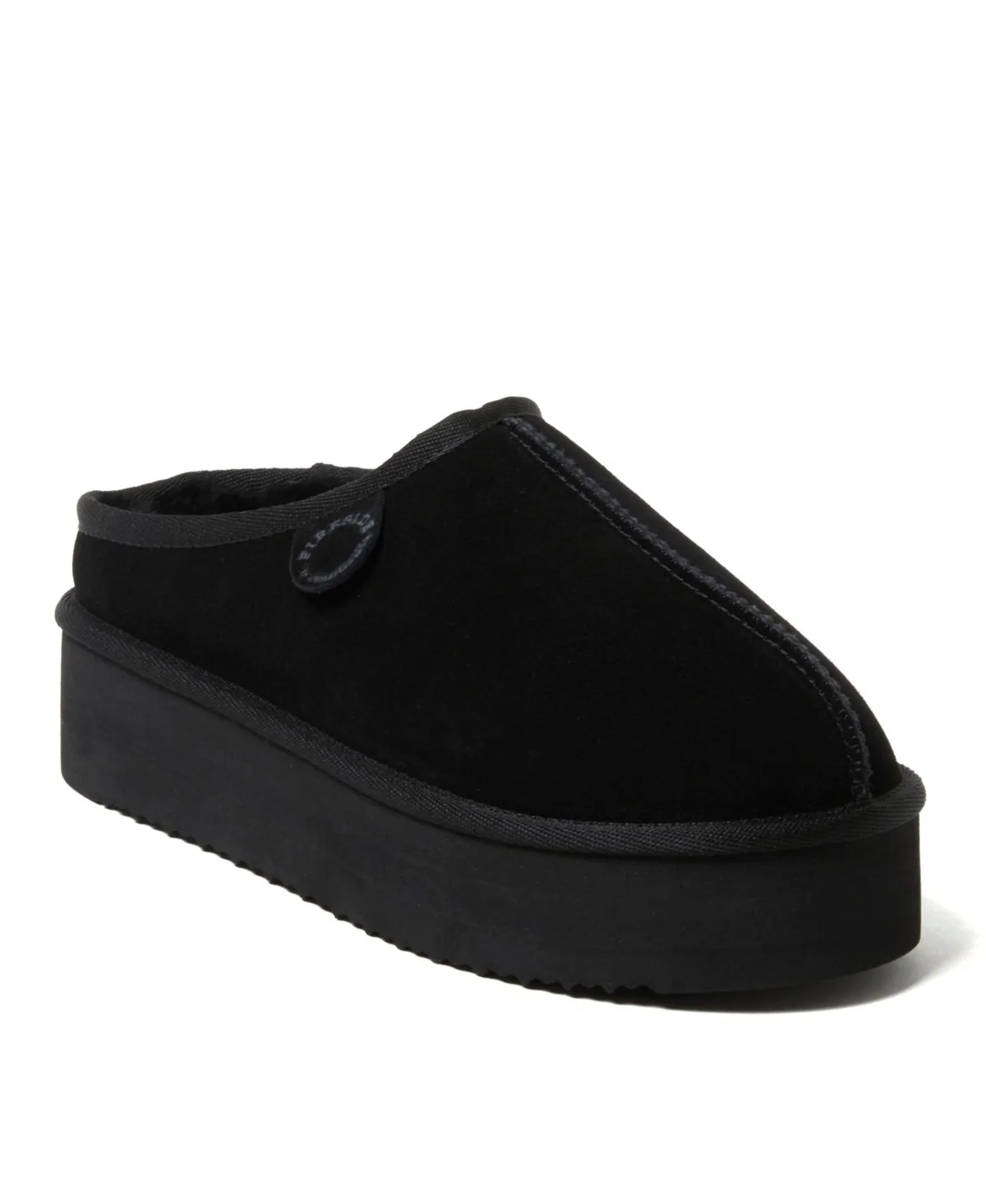 Fireside by Dearfoams Queenstown Genuine Shearling Platform Clog Slipper