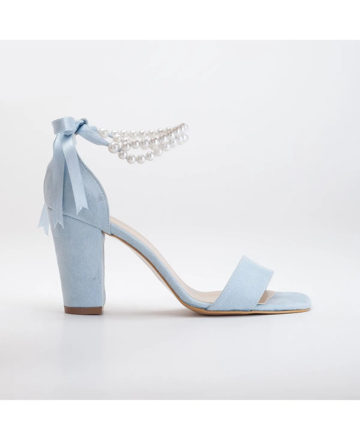 Melissa Block Heels Sandals with Pearls by Forever & Always Shoes