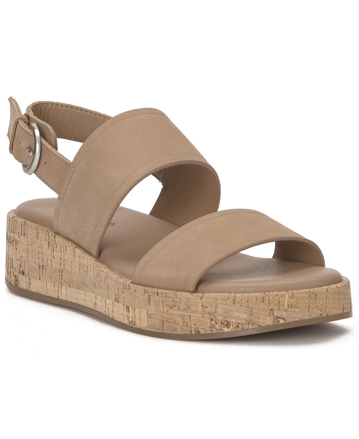 Elsie Double Band Round Toe Wedge Sandals by Lucky Brand