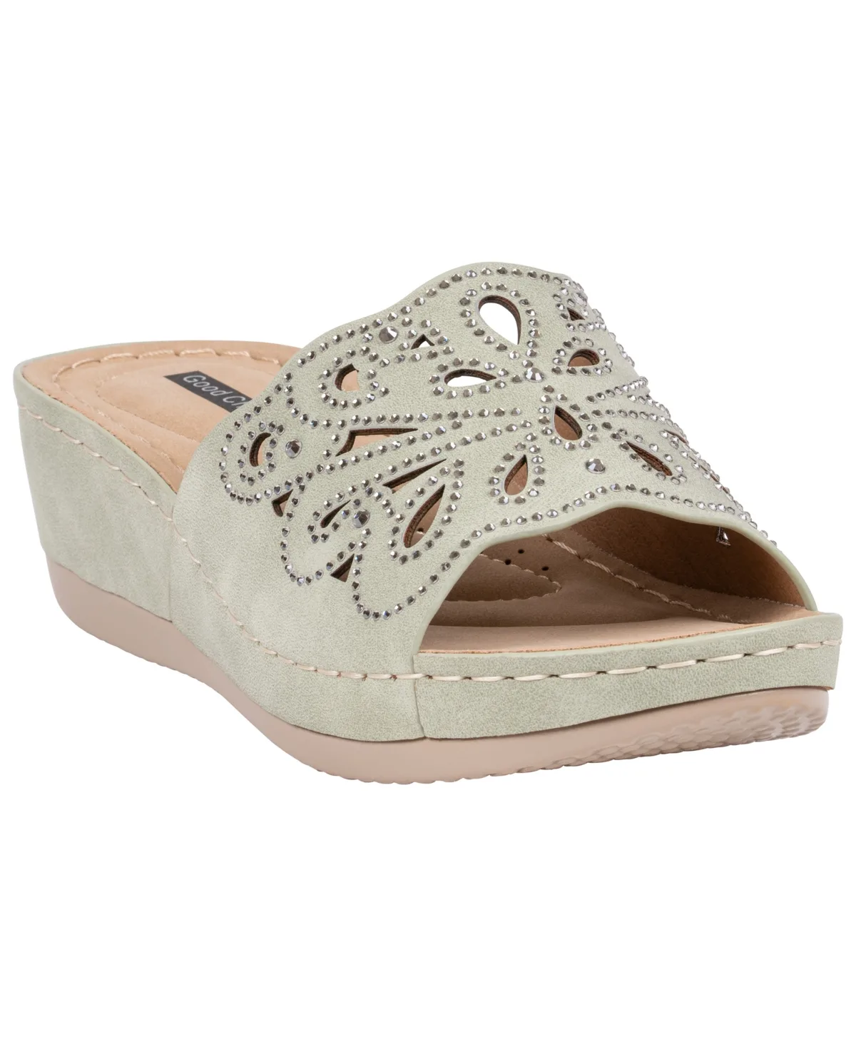 Embellished Round Toe Sandals