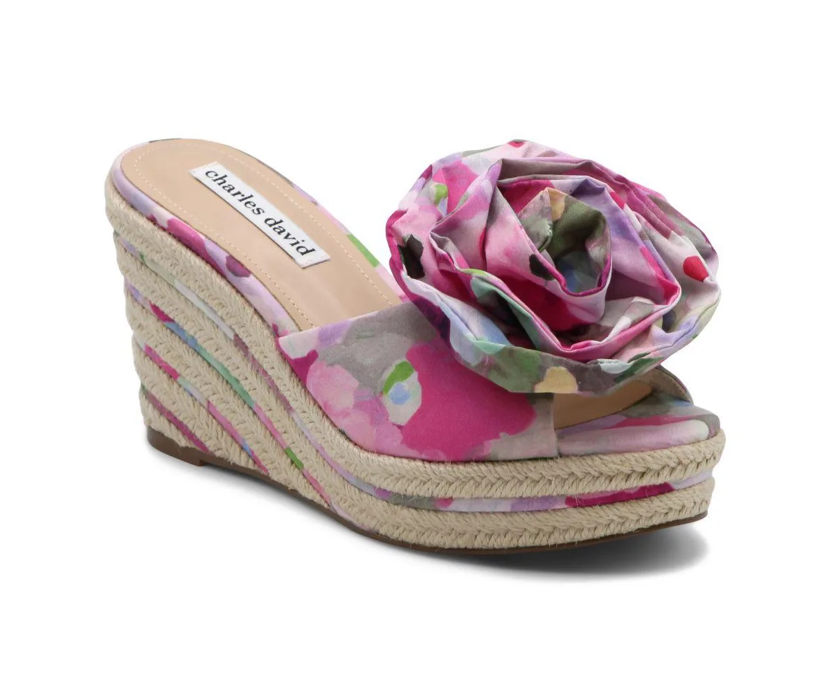 Crash Floral Wedge by Charles David