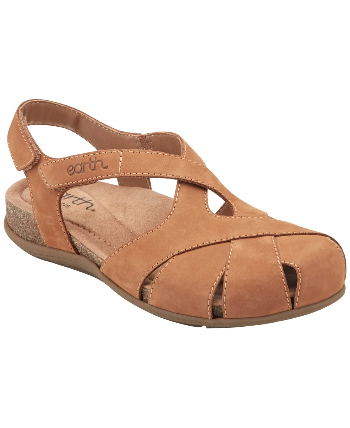 Brentia Leather Criss-Cross Flat Sandals by Earth