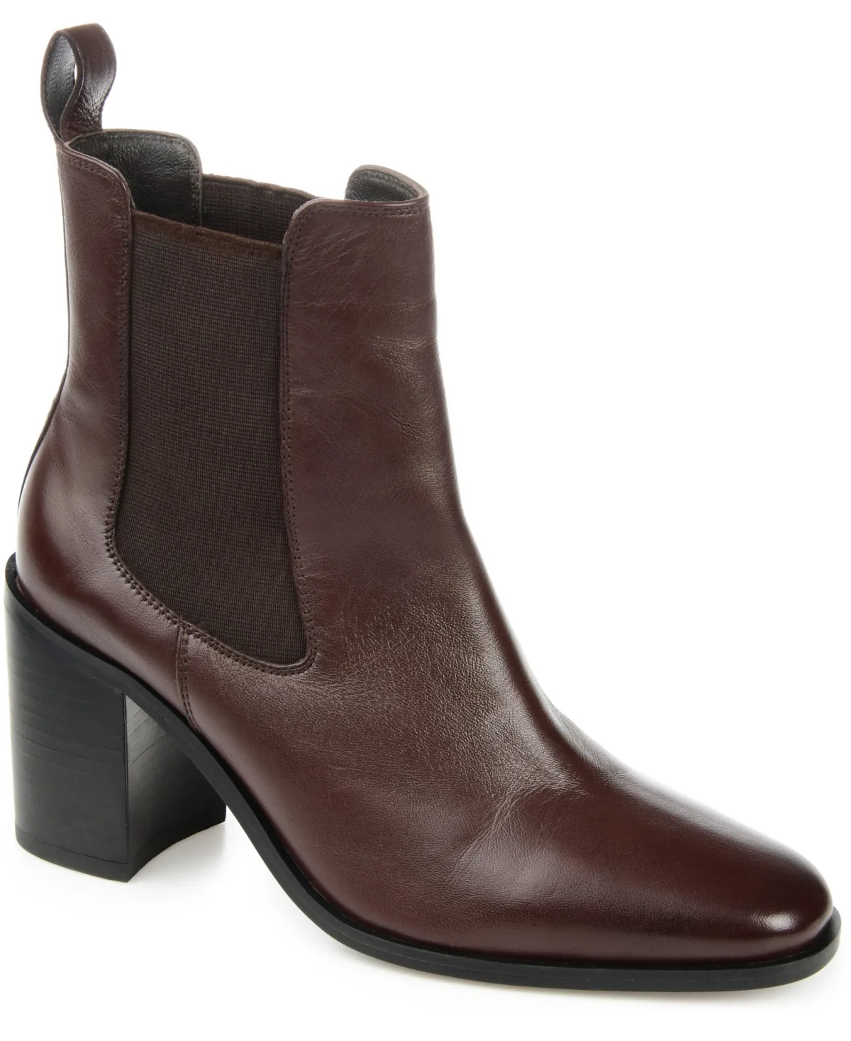 Rowann Block Heel Chelsea Booties by Journee Signature