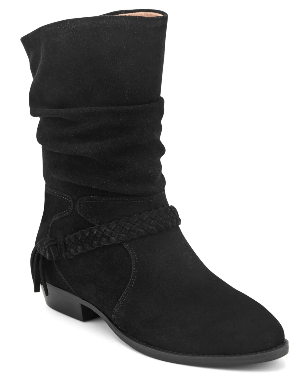 Printy Suede Ruched Pull-On Boots by Earth