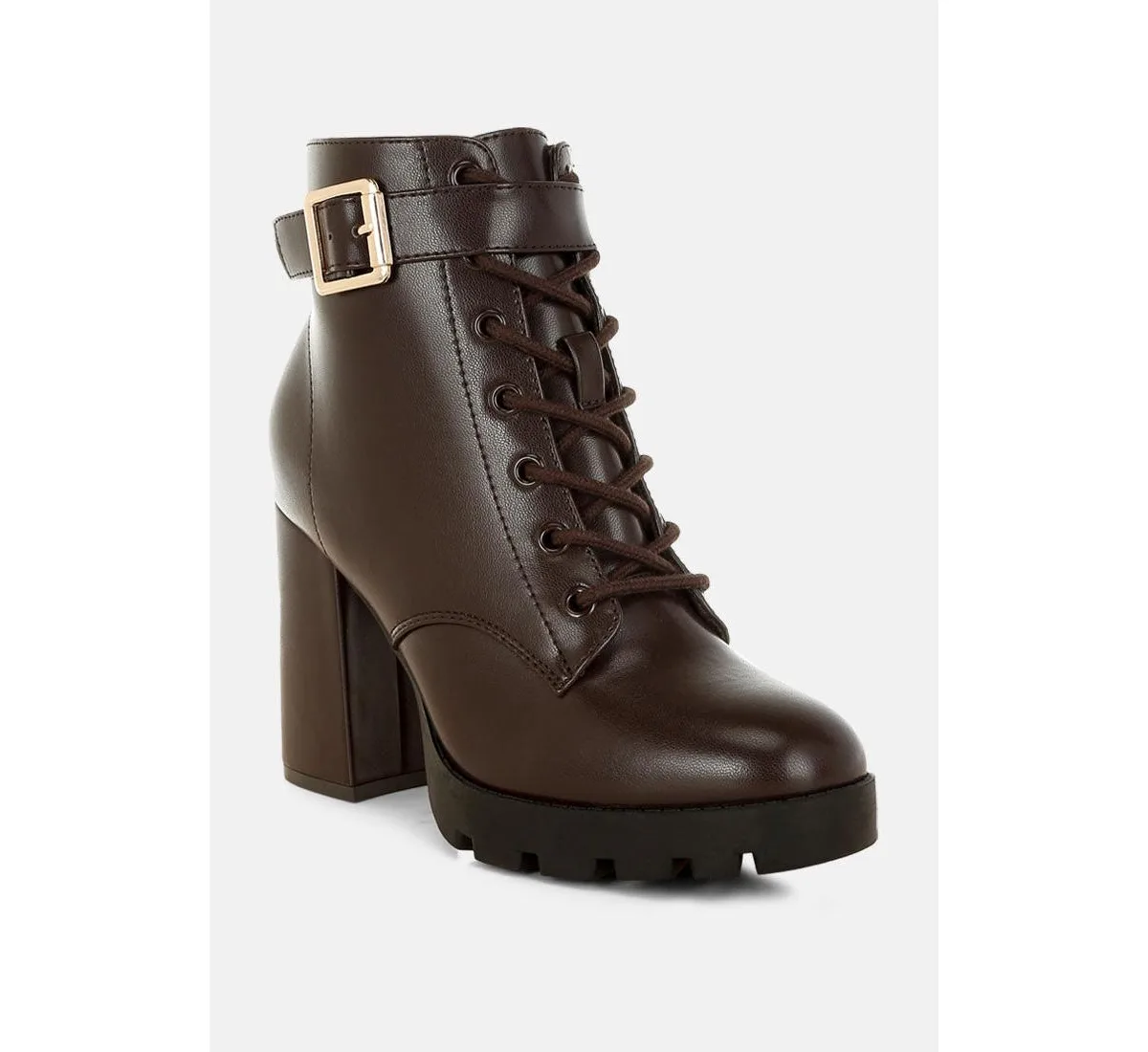 Grahams Faux Leather Lace Up Boots by London Rag