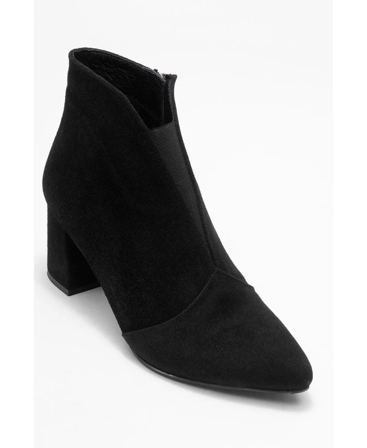 Finda Leather Block Heel Boot by Forever & Always Shoes