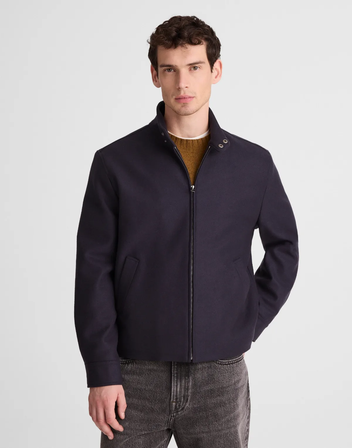 Harrington Jacket in Wool Blend