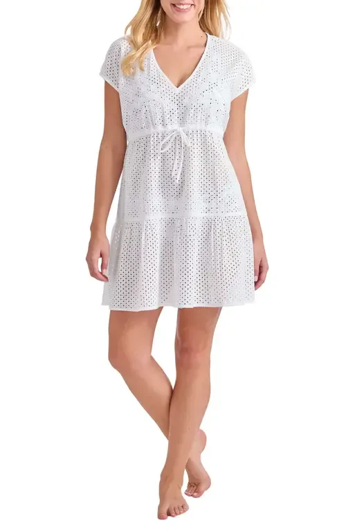 Eyelet Cove Organic Cotton Cover-Up Dress