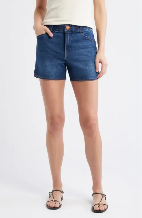 Skyrise Dolphin Hem Denim Shorts by Wit & Wisdom
